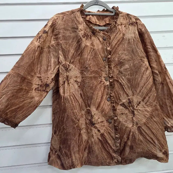 [BUNJANG] Jayeonsarang Rayon 3/4 Sleeve Blouse / 자연사랑 인견 칠부소매 블라우스/보물찾기천사