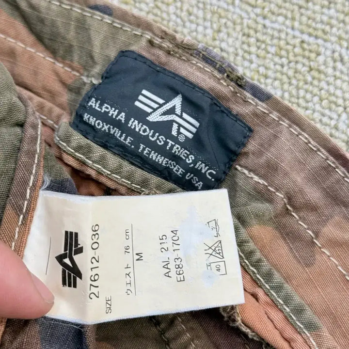 [BUNJANG] Alpha Industries USA Camo Military Cargo Pants M / 알파인더스트리 usa 카모 밀리터리 카고 팬츠 M