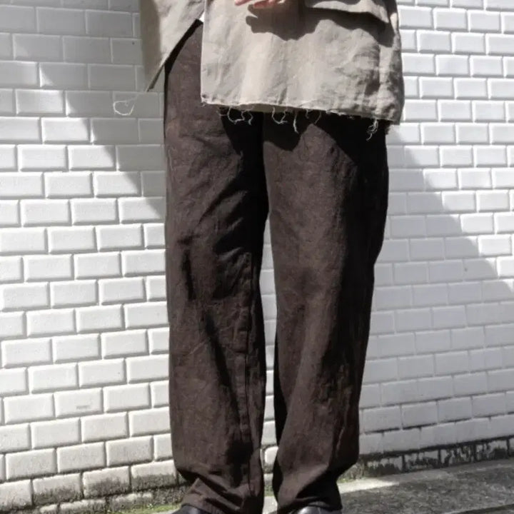[BUNJANG] YOKOSAKAMOTO 5-Pocket Easy Denim Pants M Kakishibu / 요코사카모토 5p 이지 데님 팬츠 M