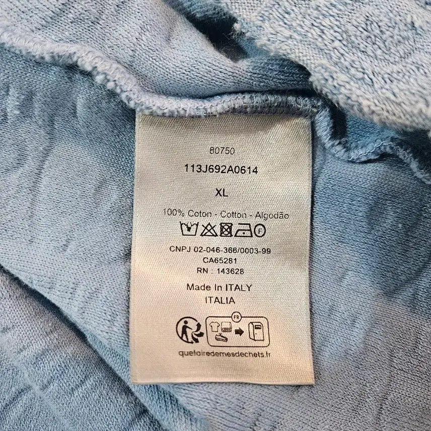 [BUNJANG] Dior Oblique Terry T-Shirt Blue XL / [정품/신형/XL사이즈] 디올 오블리크 테리 반팔티셔츠 블루 하늘색