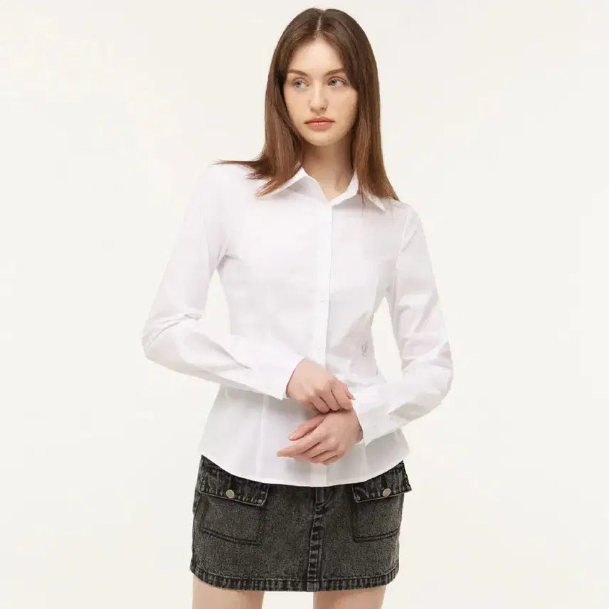 [BUNJANG] Citybreeze Wrinkle-Free Slim Fit Shirt Blouse - Size M / 시티브리즈 링클 프리 슬림핏 셔츠 블라우스 M