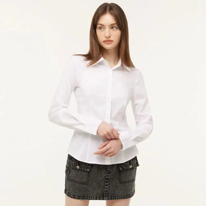 [BUNJANG] Citybreeze Wrinkle-Free Slim Fit Shirt Blouse - Size M / 시티브리즈 링클 프리 슬림핏 셔츠 블라우스 M