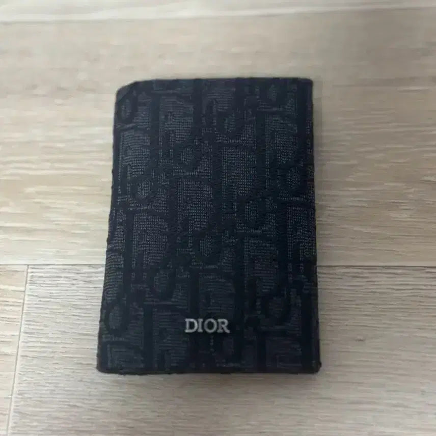 [BUNJANG] Dior Oblique Jacquard Card Holder Black / 디올 오블리크 자카드 카드지갑 블랙