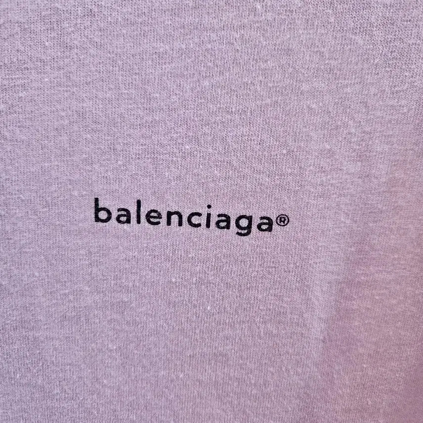 [BUNJANG] Balenciaga Small Logo T-Shirt Pink L / [정품/새상품급/L사이즈] 발렌시아가 스몰로고 반팔티셔츠 핑크