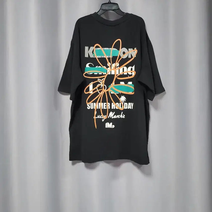 [BUNJANG] Lucky Marche Printing Long T-Shirt / 럭키마르쉐 프린팅 롱티셔츠