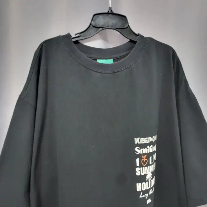 [BUNJANG] Lucky Marche Printing Long T-Shirt / 럭키마르쉐 프린팅 롱티셔츠