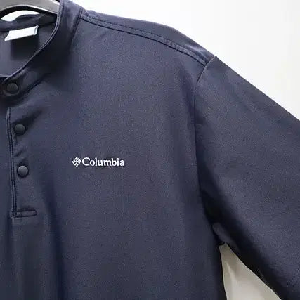 [BUNJANG] Columbia Snap Button Short Sleeve T-Shirt Navy XL / 컬럼비아 반팔티 똑딱이 25년식