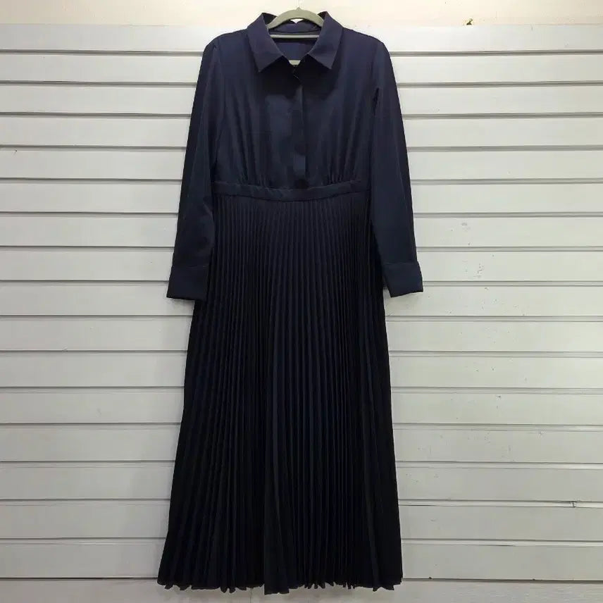 [BUNJANG] Treasure Hunt Angel Navy Pleated Long Dress / 진네이비 주름포인트 롱원피스/보물찾기천사