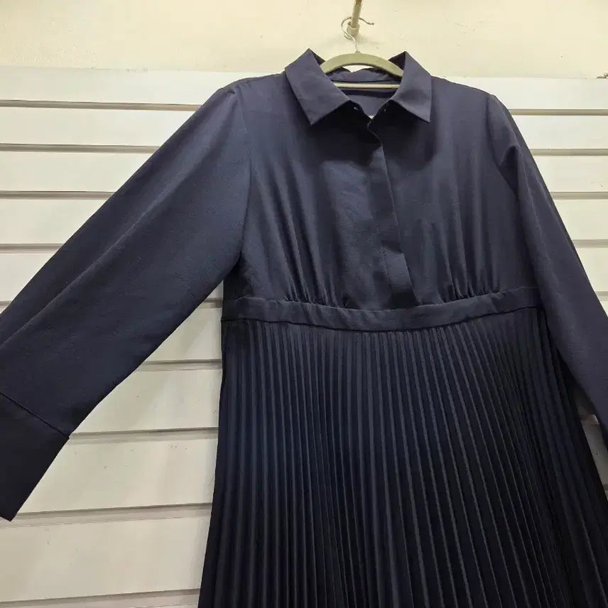 [BUNJANG] Treasure Hunt Angel Navy Pleated Long Dress / 진네이비 주름포인트 롱원피스/보물찾기천사