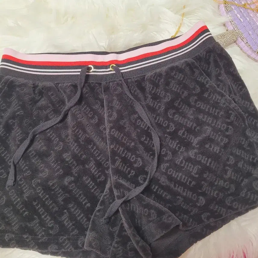 [BUNJANG] Jucycouture Velvet Training Shorts / 쥬시꾸뛰르 벨벳 트레이닝 반바지
