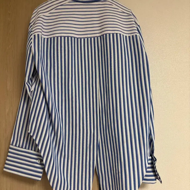 [BUNJANG] Lucky Chouette Atelier Asymmetrical Stripe Shirt Blouse Size 36 / 럭키슈에뜨 아뜰리에 언발란스 스트라이프 셔츠 블라우스 36