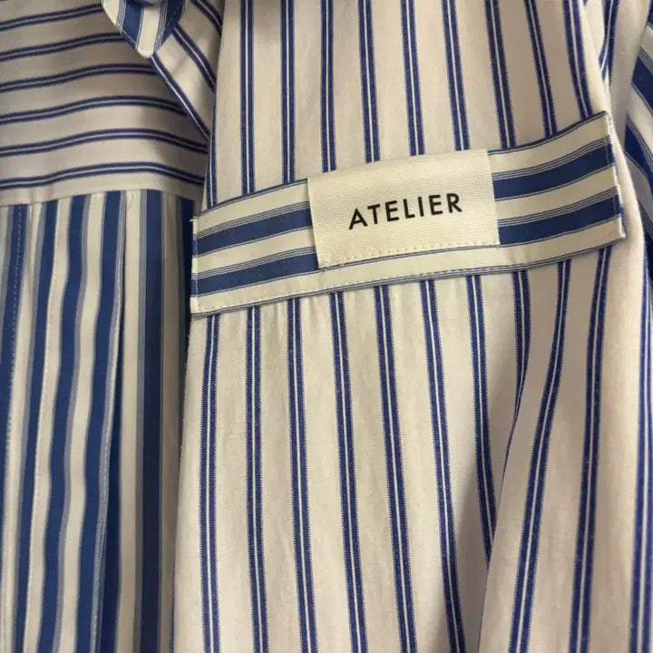 [BUNJANG] Lucky Chouette Atelier Asymmetrical Stripe Shirt Blouse Size 36 / 럭키슈에뜨 아뜰리에 언발란스 스트라이프 셔츠 블라우스 36