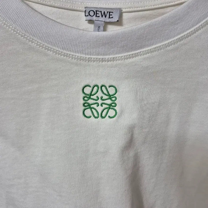 [BUNJANG] Loewe Cropped Short Sleeve T-Shirt White / 로에베 크롭 반팔 티셔츠 화이트