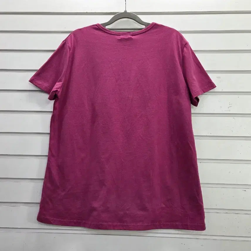 [BUNJANG] Purple Print Cotton T-Shirt Women&