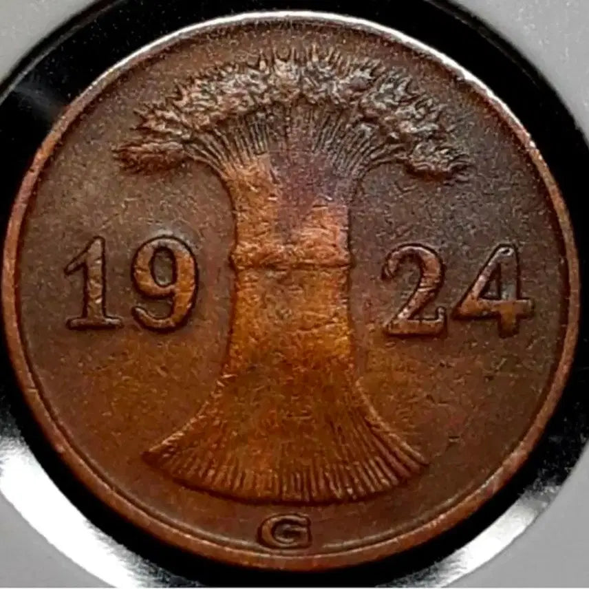 [BUNJANG] German Weimar Republic 1 Reichspfennig Coin (1924) / 독일 바이마르공화국 1924년 1라이히스페니히.외국주화.주화 화폐