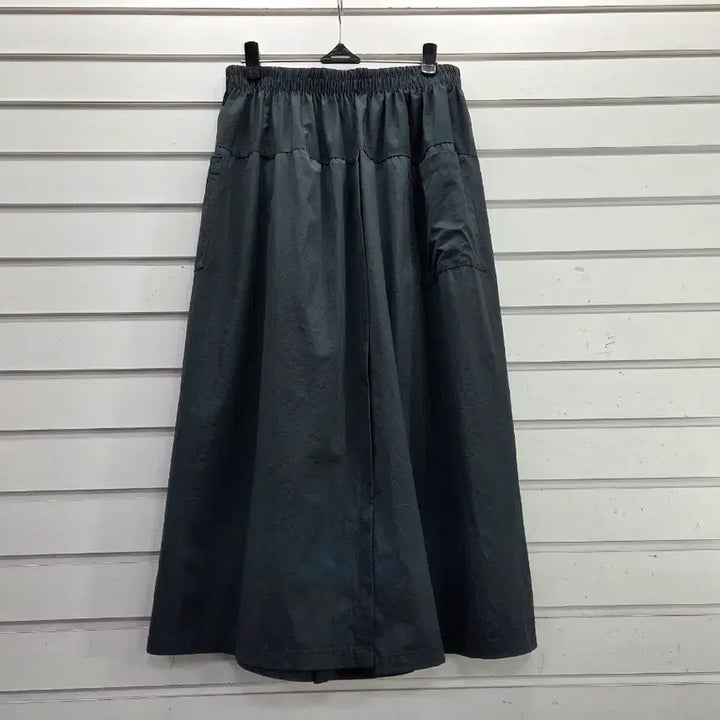 [BUNJANG] Deep Indigo Blue Crinkled Fabric Skirt Pants / 진청록 바스락원단 치마바지66/보물찾기천사