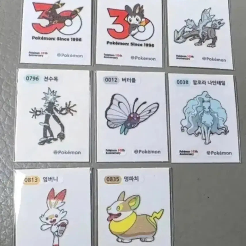 [BUNJANG] Pokemon 30th Anniversary Sticker Bundle Set / 포켓몬 30주년 띠부씰 일괄