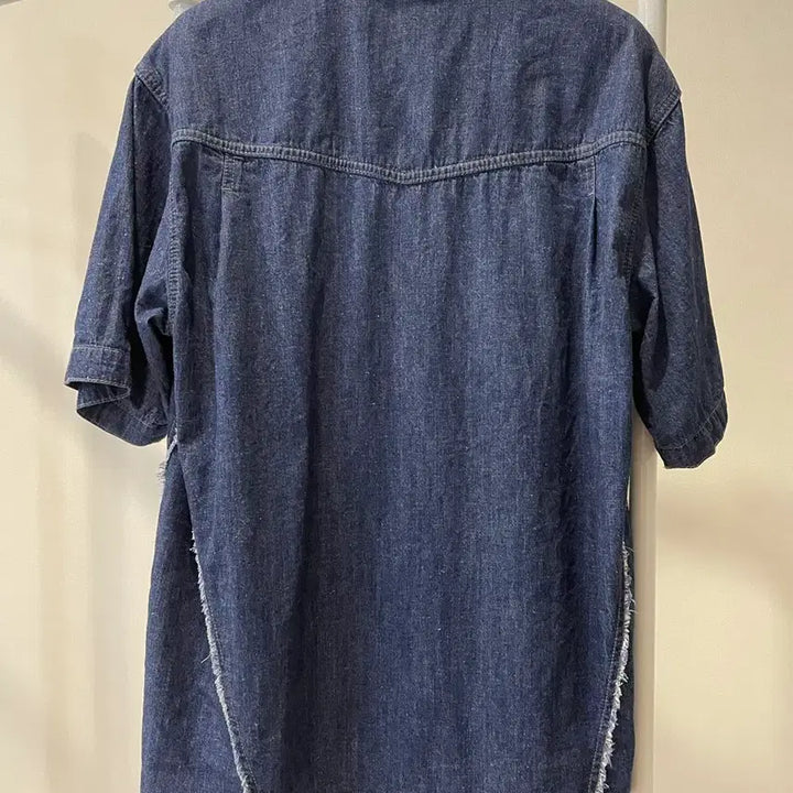 [BUNJANG] INSILENCE Cut-off Linen Denim Shirt / [M] 인사일런스 컷오프 린넨 데님 셔츠