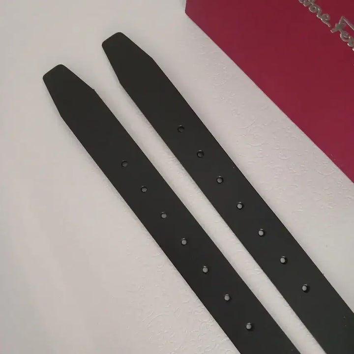 [BUNJANG] Full Grain Leather Belt Strap - Black, 3.5cm Width / 통가죽벨트 불랙 가죽 벨트 교체용 스트랩 (가죽 띠)