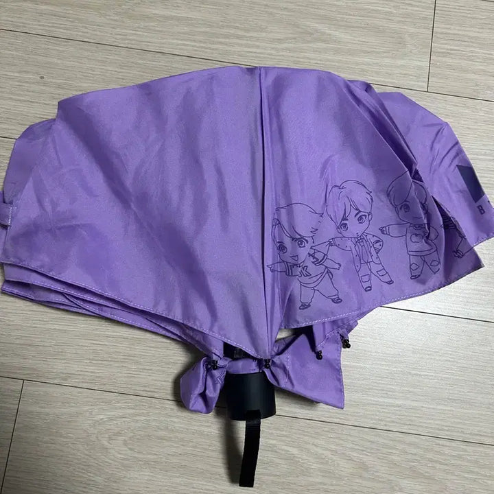 [BUNJANG] BTS TinyTAN Limited Edition Purple Folding Umbrella / 한정판 방탄 타이니탄 보라색 접이식 우산 (공식굿즈)