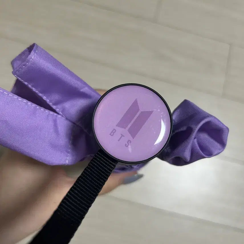 [BUNJANG] BTS TinyTAN Limited Edition Purple Folding Umbrella / 한정판 방탄 타이니탄 보라색 접이식 우산 (공식굿즈)
