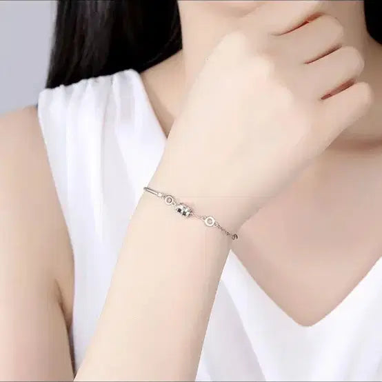 [BUNJANG] 925 Silver Half Chain Bracelet / 925 소매요 반팔찌 반체인 팔찌