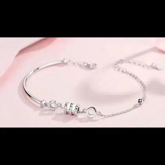[BUNJANG] 925 Silver Half Chain Bracelet / 925 소매요 반팔찌 반체인 팔찌