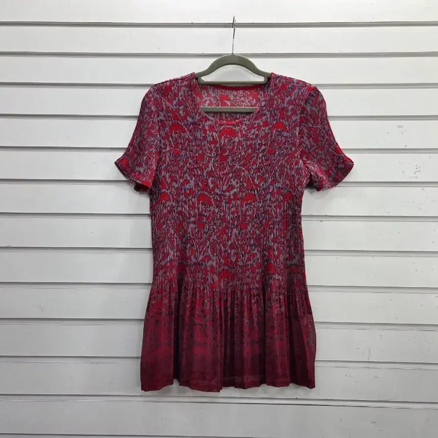 [BUNJANG] Flower Pleated Fabric Blouse / 플라워 주름원단 부인복 블라우스 55/보물찾기천사
