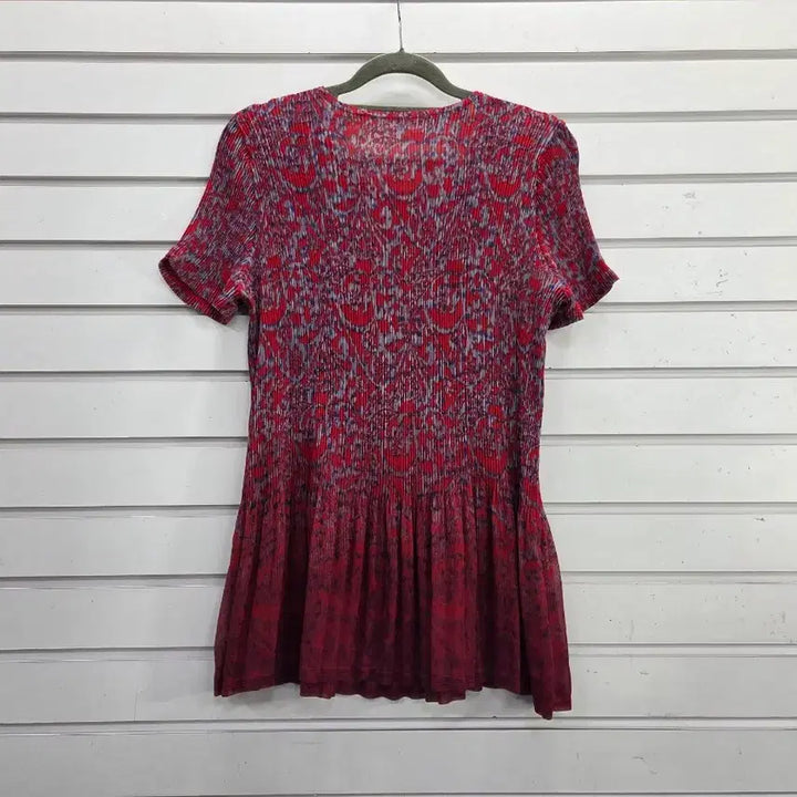 [BUNJANG] Flower Pleated Fabric Blouse / 플라워 주름원단 부인복 블라우스 55/보물찾기천사
