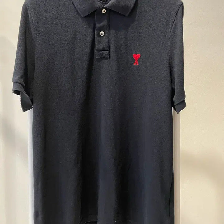 [BUNJANG] AMI Small Heart Logo Polo Shirt - Size L / [L] 아미 스몰하트로고 폴로 셔츠