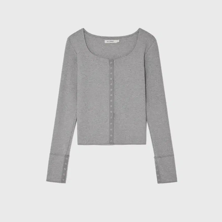 [BUNJANG] Glowny Nuno Nostalgia Long Sleeve (Melange Charcoal/M) / 글로니 누노스텔지아 롱 슬리브 (MELANGE CHARCOAL/M)