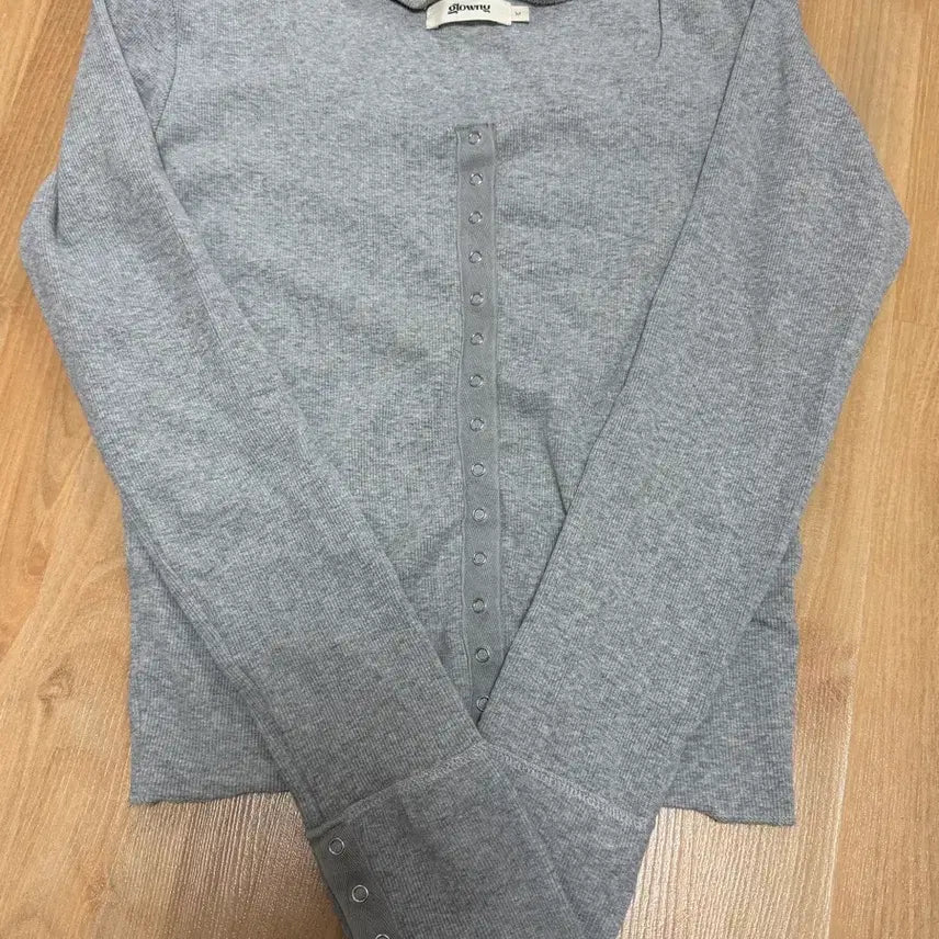 [BUNJANG] Glowny Nuno Nostalgia Long Sleeve (Melange Charcoal/M) / 글로니 누노스텔지아 롱 슬리브 (MELANGE CHARCOAL/M)