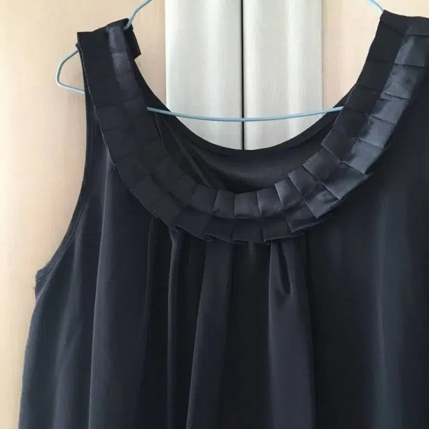 [BUNJANG] Vintage Japanese Black Chiffon Layered Sleeveless Dress / 일본빈티지 퍼프 블랙 쉬폰 레이어드 민소매 원피스 아방가르드