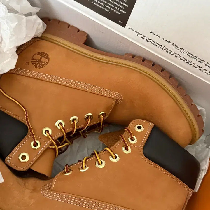 [BUNJANG] Timberland Premium 6-Inch Waterproof Boots Wheat Nubuck Wide / 팀버랜드 프리미엄 6인치 워터프루프 부츠 위트 누벅 - 와이드