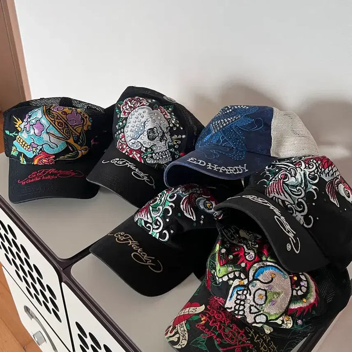 [BUNJANG] Ed Hardy Hat Bundle Set / 에드하디 모자 일괄