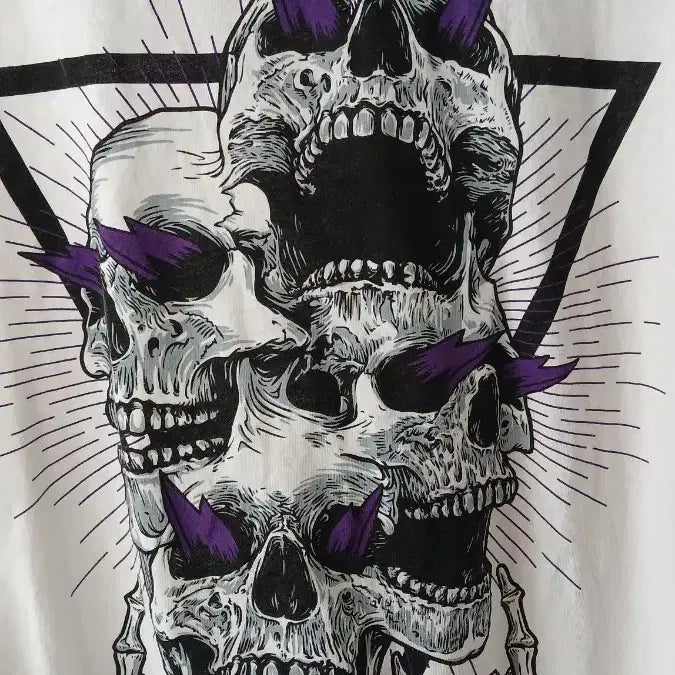 [BUNJANG] ONE OK ROCK Skull Graphic T-Shirt / ONE OK ROCK 해골 프린팅 반팔 티셔츠 M사이즈 기장약간길게나옴