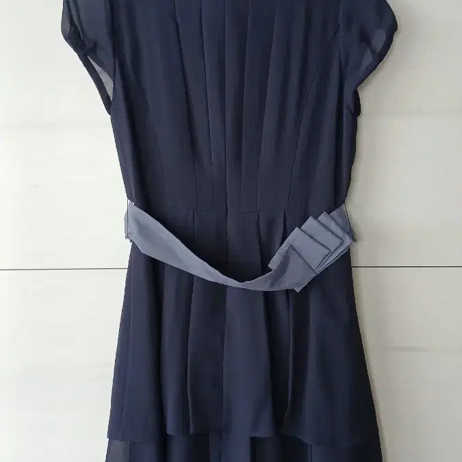 [BUNJANG] RYAN LIN Navy Chiffon Layered Dress / RYAN 린 네이비 쉬폰 레이어드 원피스 85-90-160