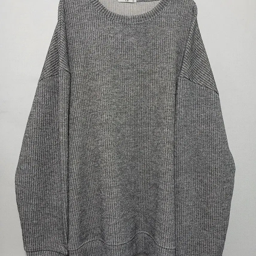 [BUNJANG] Ribbed Knit Sweatshirt T-Shirt / 알(R) 골지 니트 맨투맨 티셔츠