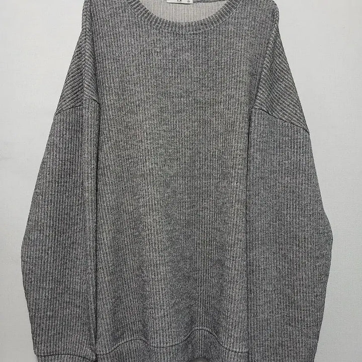 [BUNJANG] Ribbed Knit Sweatshirt T-Shirt / 알(R) 골지 니트 맨투맨 티셔츠