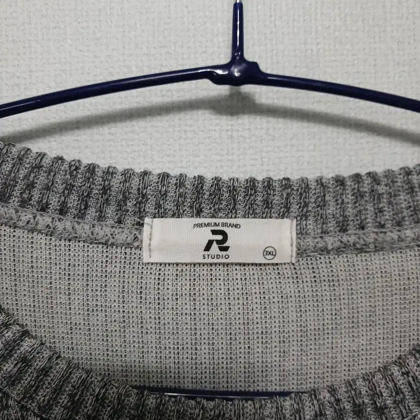 [BUNJANG] Ribbed Knit Sweatshirt T-Shirt / 알(R) 골지 니트 맨투맨 티셔츠