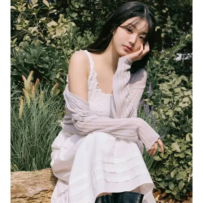 [BUNJANG] Rollerla Lace Pintuck Long Skirt White / 로라로라 레이스 핀턱 롱 스커트 화이트 (실사O)ㅡ최종가