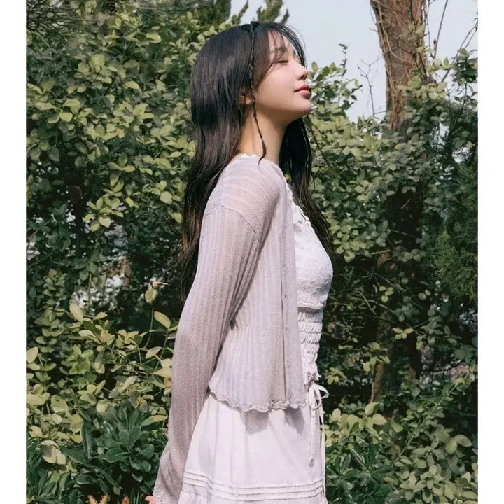 [BUNJANG] Rollerla Lace Pintuck Long Skirt White / 로라로라 레이스 핀턱 롱 스커트 화이트 (실사O)ㅡ최종가
