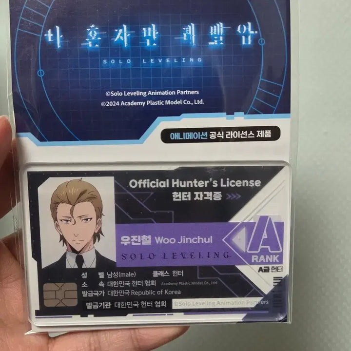 [BUNJANG] Solo Leveling Woo Jinchul Hunter License Acrylic Stand / 나 혼자만 레벨업 우진철 헌터 자격증 아크릴
