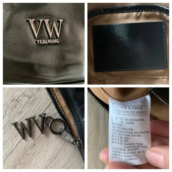 [BUNJANG] Vera Wang Real Leather Hobo Bag Crossbody Bag / 베라왕 리얼천연가죽 크루아상백 호보백 크로스백,더스트백0.