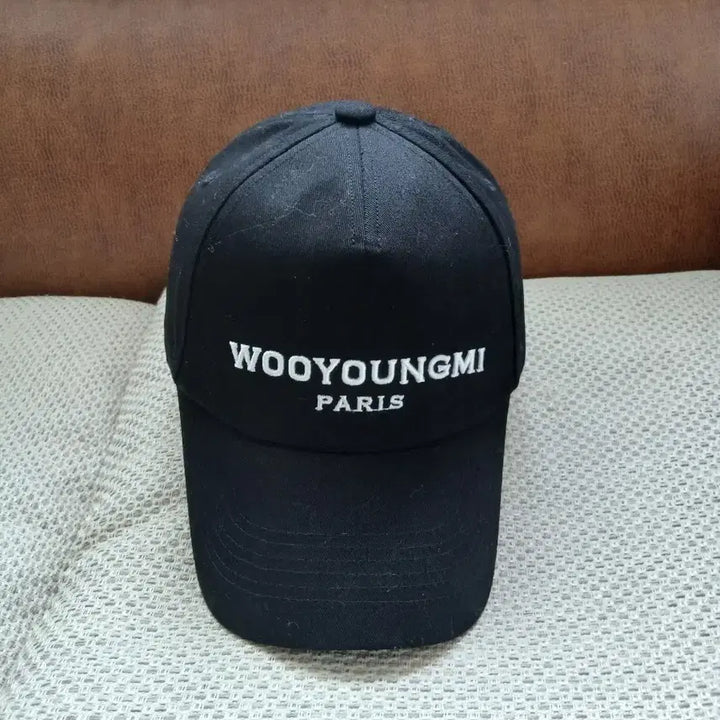 [BUNJANG] Wooyoungmi Black Paris Logo Cotton Baseball Cap / 우영미 블랙 볼캡 WOOYOUNGMI PARIS