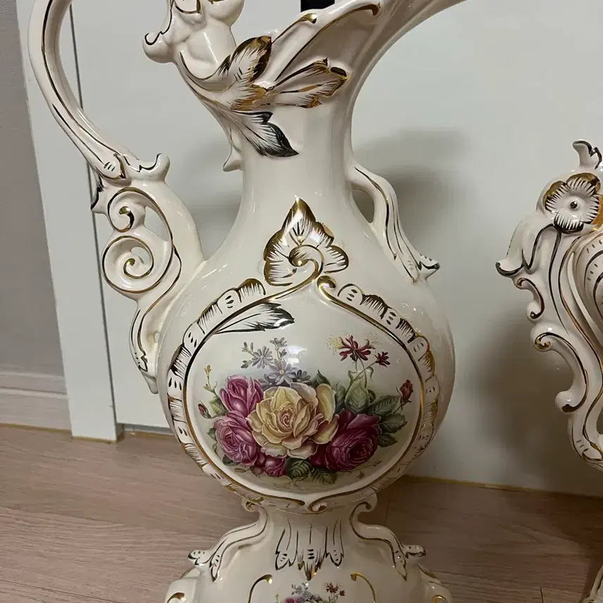 [BUNJANG] Antique Ceramic Vase and Jug Set / 엔틱 도자기 화병 저그 세트