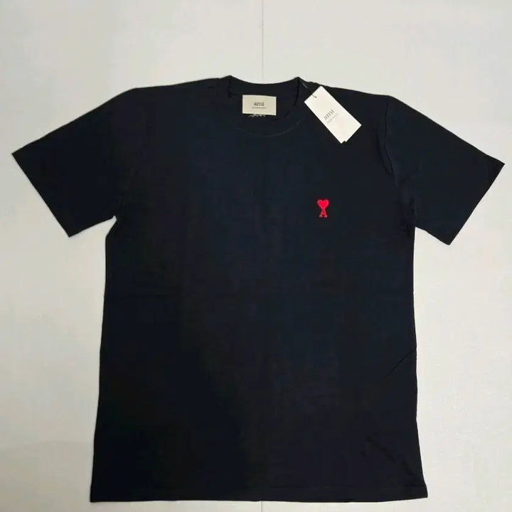 [BUNJANG] AMI Small Heart Short-Sleeve T-Shirt Navy L / 아미 스몰 하트 반팔티 네이비 L 새상품
