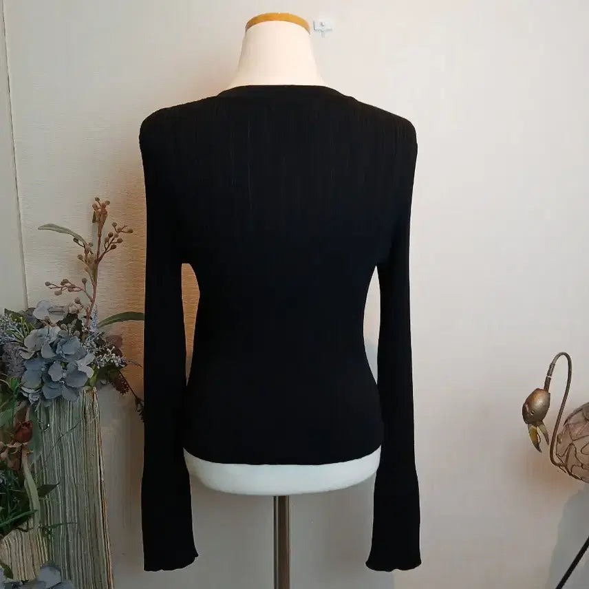 [BUNJANG] Balmain Gold Button Black Knit Cardigan / 발망 금장 버튼 블랙 니트 가디건