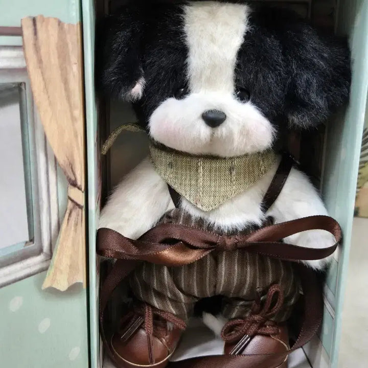 [BUNJANG] Teddy Tales Lena Bear Doggie Squad Ben (Border Collie) Plush / 테디테일즈 레나베어 도기스쿼드 벤(보더콜리) 팝니다.