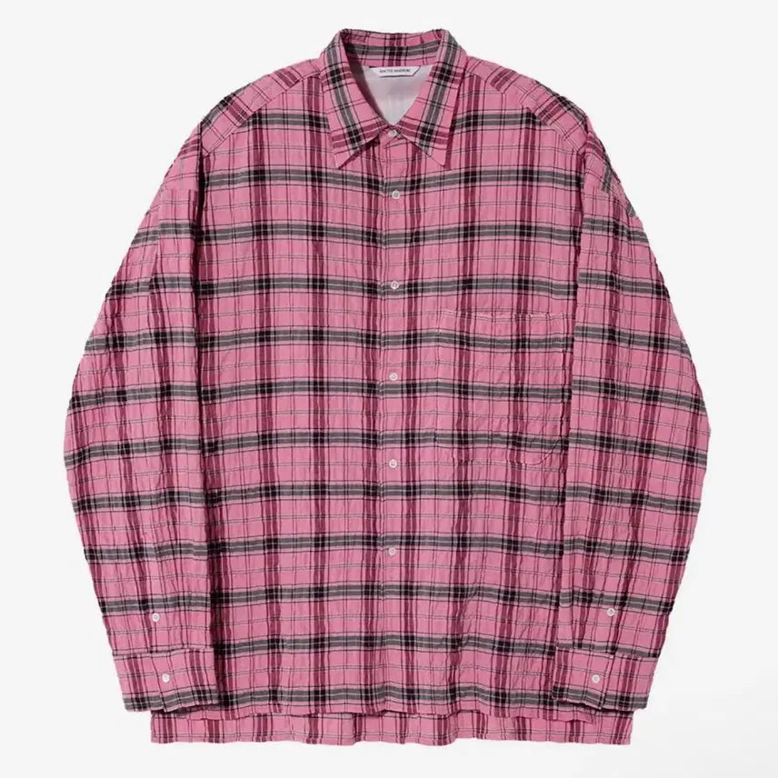 [BUNJANG] Mim The Wardrobe Mixberry Check Shirt - Pink / [3] 밈더워드로브 믹스베리 체크 셔츠 - 핑크